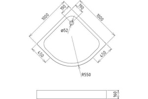 Душевой поддон Gemy  100x100 см (ST08T) - 2