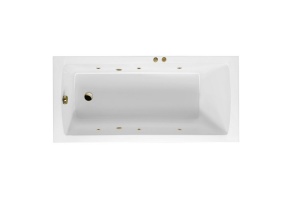 Ванна акриловая Excellent Aquaria Soft 140х70 с гидромассажем белый - бронза
