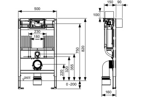 Система инсталляции для унитазов TECE Profil 9300380 для унитазов-биде - 2