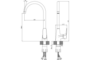 Смеситель Olive'S Sierra 14430SR для кухонной мойки - 2