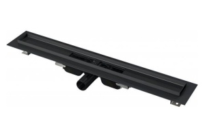 APZ1BLACK Водоотводящий желоб с порогами для перфорированной решетки, 
черный-мат низкий, горизонтальный сток, 850 мм, APZ101BLACK-850 
(APZ101BLACK-850)