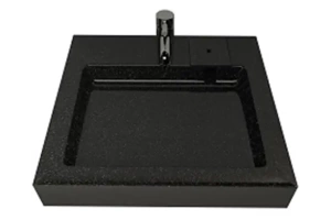 Раковина над стиральной машиной Stella Polar Солярис 60х60 черный