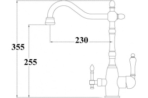 Смеситель Zorg Sanitary ZR 312 YF-33-nikel для кухонной мойки - 2
