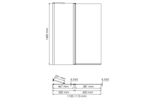 Salm 27P02-110 Fixed Стеклянная шторка - 3