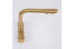 Смеситель для кухни Wasserkraft золото матовый - 3