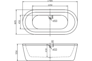 Акриловая ванна BelBagno BB12-1785 - 2