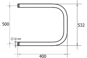 Водяной полотенцесушитель Terminus П-образный 500x400 Хром - 3
