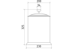 Мусорное ведро Boheme Royal Cristal Gold стекло - 2