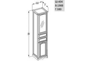 Шкаф-пенал Opadiris Риспекто 40 см (3113) - 3