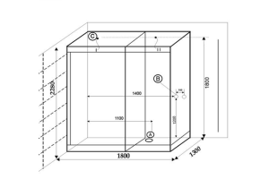 Душевая кабина Frank 180х130 левая с финской сауной - 3