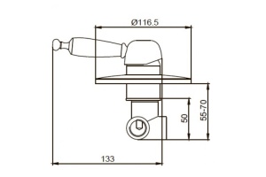 Смеситель для ванны KAISER Vincent (31017) - 2