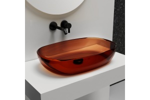 Раковина накладная ABBER Kristall 60 коричневый (AT2805Opal)