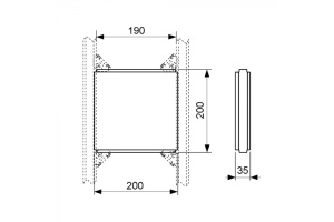 Монтажная пластина Tece 20х20 - 2