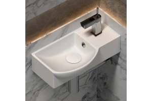 Раковина подвесная Ceramica Nova Element 40х22 белая левая - 2