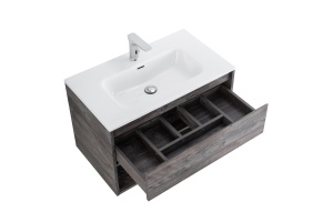 Тумба с раковиной BelBagno Kraft 80 темное дерево - 3