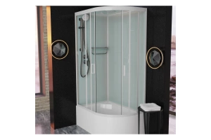 Душевая кабина Frank 120х80 левая белая стекло прозрачное - 2