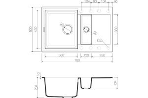 Мойка кухонная Omoikiri Sakaime 78-2-DC темный шоколад - 3