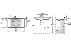 Раковина мебельная Jacob Delafon Odeon Rive Gauche 90 белый - 2