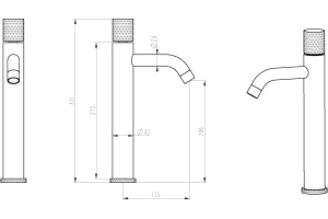 Смеситель Boheme Stick 122-CRCR.2 для раковины, chrome touch chrome - 2