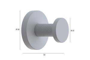 Крючок Boheme Uno белый матовый - 2