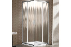 Душевой уголок Vincea Garda 110х110 хром стекло рифленое