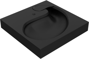 Раковина STWORKI Дублин 60 см черная матовая, на стиральную машину