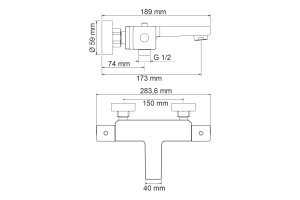 Alme 1511 Thermo Термостатический смеситель для ванны - 3