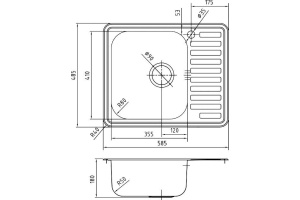 Мойка кухонная Iddis Strit STR58SLi77 - 2