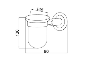 Стакан для зубных щеток Boheme Murano золото с черным - 2