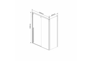 Душевой уголок Vincea Lugano 150х90 хром стекло прозрачное - 2
