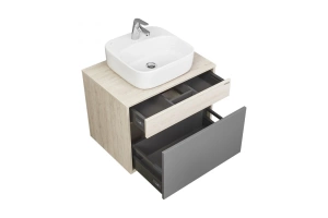 Тумба с раковиной Aquaton Лофт Урбан 80 светлое дерево-серый - 3