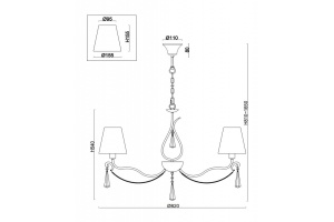 Подвесная люстра Freya Madeline FR2019PL-07BS - 3