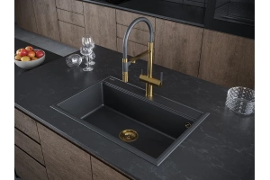 Мойка кухонная Paulmark Stepia 75 темно - серый матовый - 3