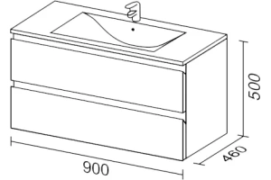 Тумба под раковину Sanvit Авеню-2 90 белый глянец - 3