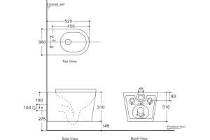 Унитаз подвесной Aquanet Atago 2.0 W rimless - 2