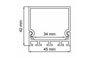 Профиль алюминиевый накладной Feron CAB268 48149 - 2