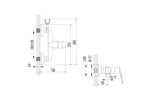 Смеситель для душа Lemark Partner хром (LM6559C) - 2
