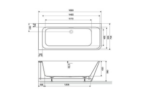 Акриловая ванна Excellent Lila 160х73 левая белая - 3