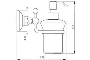 Дозатор для жидкого мыла Nicolazzi Classica (1489BZ) - 2