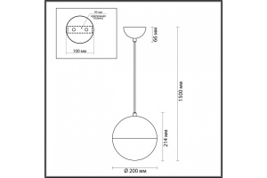 Подвесной светильник Odeon Light Pendant Pinga 4958/1A - 3