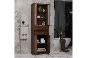 Шкаф для ванны Opadiris Риспекто 60 темное дерево - 2