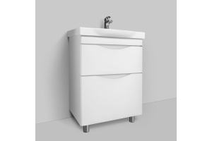 Тумба с раковиной Am.Pm Like 65 напольная, белый глянец