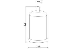Ведро для мусора Boheme Murano crystal бронза глянцевая - 2