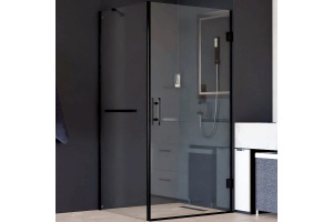 Душевой уголок RGW Hotel HO-045-1B 60х80 профиль черный стекло прозрачное