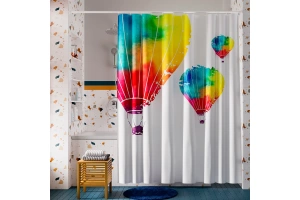 Штора для ванной Wasserkraft Rossel 180х200 рисунок белый - 2