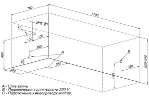 Акриловая ванна Aquanet Nord 170x70 - 2