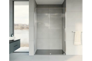 Душевая дверь в нишу Vincea Arno 150х200 профиль хром стекло прозрачное - 2