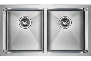 Мойка кухонная Paulmark Twin 78 брашированная сталь