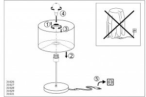 Настольная лампа декоративная Eglo ПРОМО Maserlo 31629 - 2
