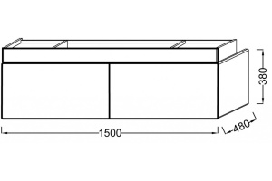 Тумба под раковину Jacob Delafon Terrace 48 см (EB1189-274) - 2